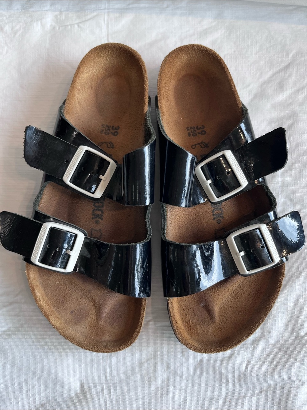 Birkenstock Black Patent Arizona Sandals